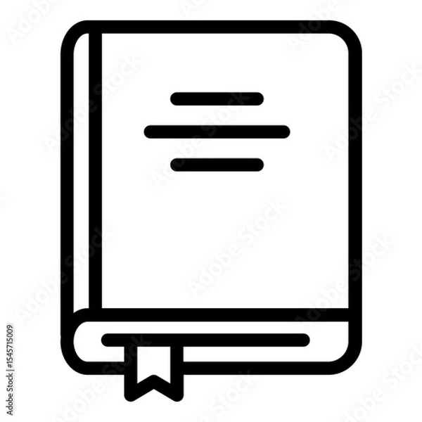 Obraz Textbook Icon in Line Style
