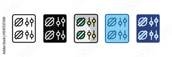 Fototapeta Control Panel  Icon Element For Design