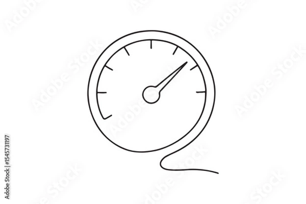 Obraz Speedometer continuous one line drawing minimalism design