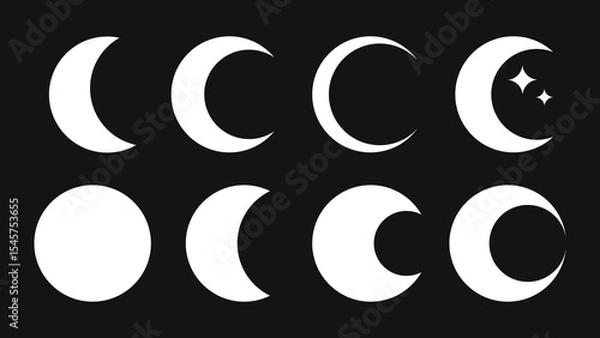 Fototapeta Phases of the Moon A Celestial Cycle