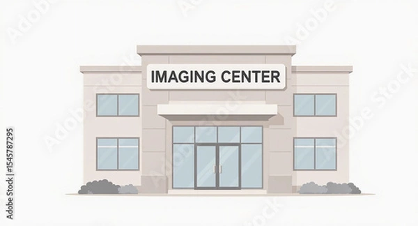 Fototapeta Large building with a sign that says Imaging Center