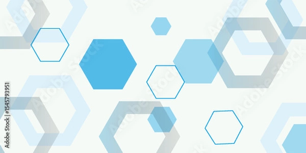 Obraz Abstract blue hexagon banner backgroun