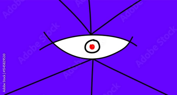 Obraz Abstract art of surveillance threat, an anonymous eye tracking everyone.