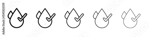 Fototapeta hypoallergenic icon thin outline logo mark set