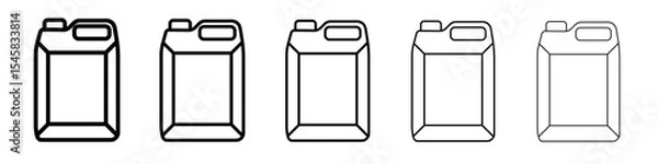 Fototapeta Jerrycan oil icon thin outline logo mark set