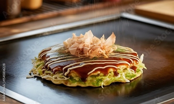 Fototapeta Okonomiyaki Traditional Cuisine from Japan