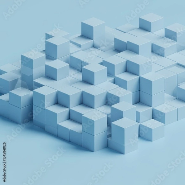 Fototapeta Light Blue Geometric Pattern