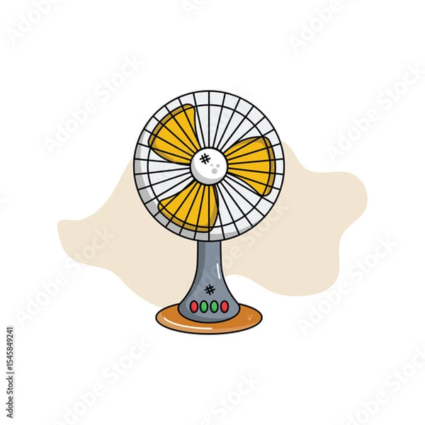 Obraz fan color line with white background vector stock illustration