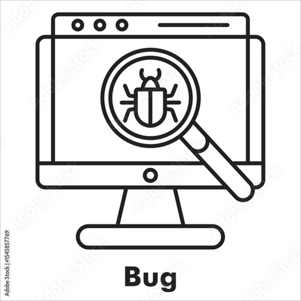 Fototapeta Bug Outline Icon