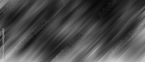 Fototapeta Diagonal abstract Monochrome black and white light beam gradient, soft motion blur grain noise texture. moody cinematic overlay, analog retro grayscale, banner header poster website background.