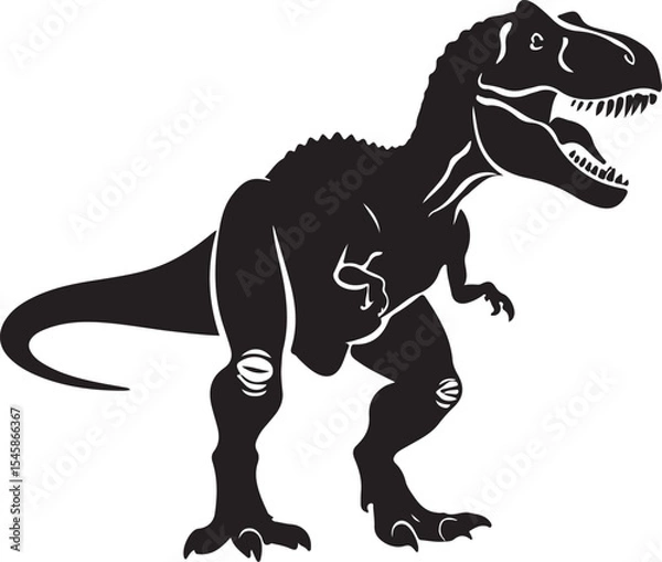 Fototapeta Dinosaur Silhouette Vector Bundle