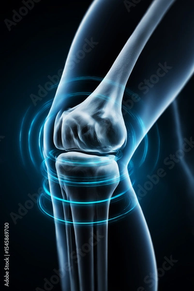 Fototapeta Knee joint is in a state of inflammation