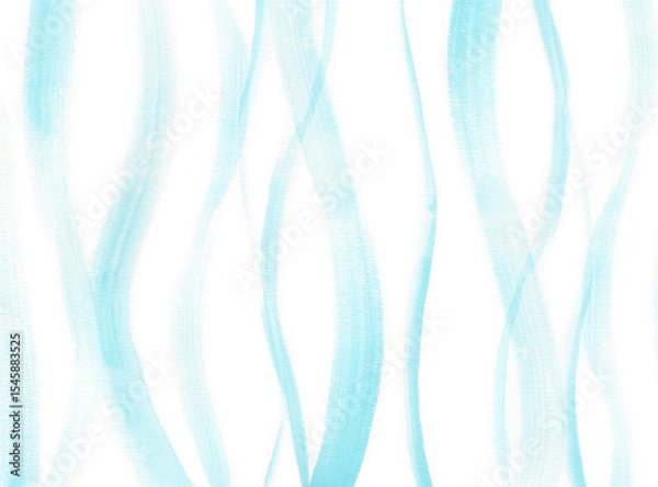 Obraz アナログ水彩筆で描いた水流タテ方向