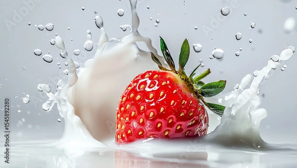 Obraz strawberry in water