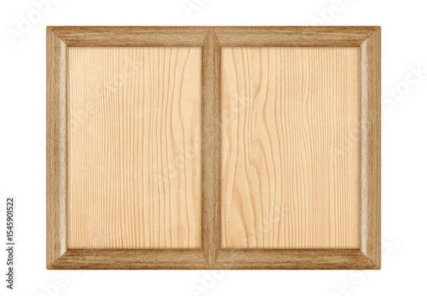 Fototapeta brown wooden frame isolated on white background
