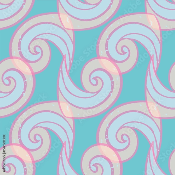 Obraz Summer seashell abstract seamless vector pattern