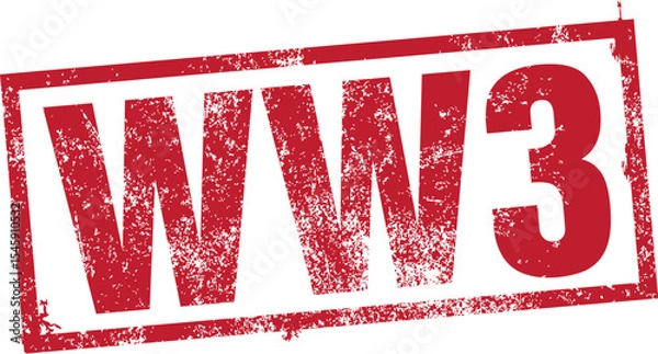 Fototapeta World War 3. Vector Rubber Stamp.