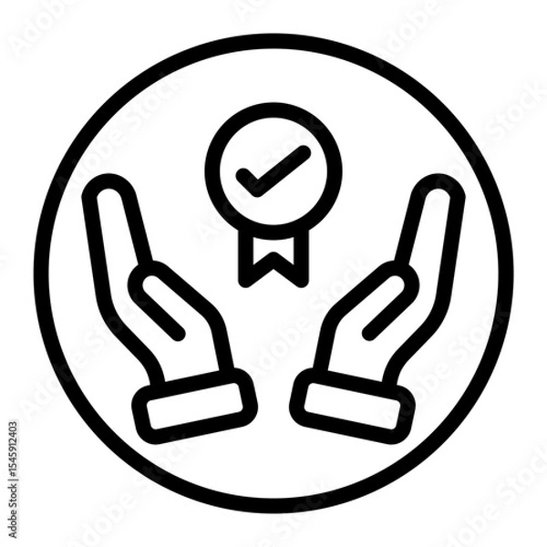 Fototapeta Best Practice Sharing Vector Line Icon Design