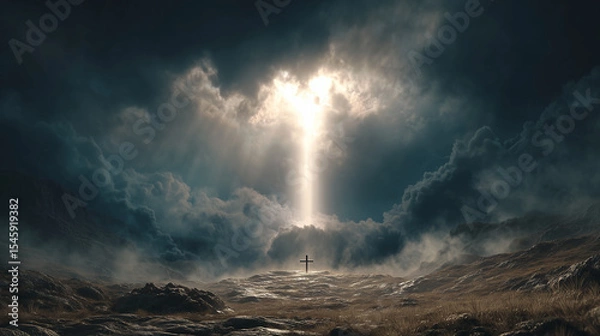 Obraz Divine Light over Golgotha
ゴルゴダの丘に差し込む神の光