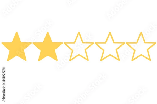 Obraz two star customer rating
