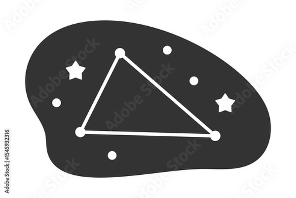 Fototapeta Monochrome Summer Triangle Constellation