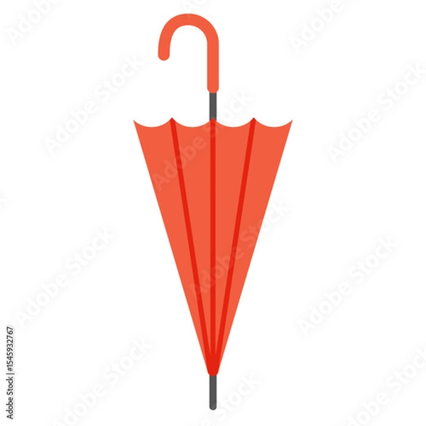 Fototapeta Simple Illustration of a Closed Red Umbrella