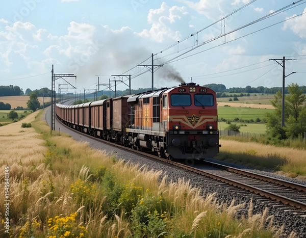 Obraz train on the railway