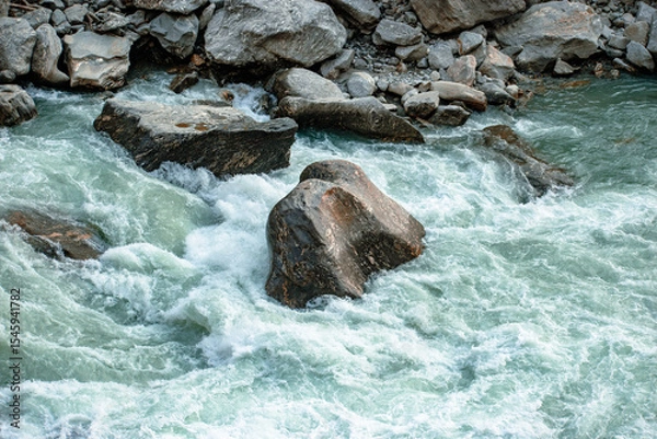 Obraz waterfall in the mountains