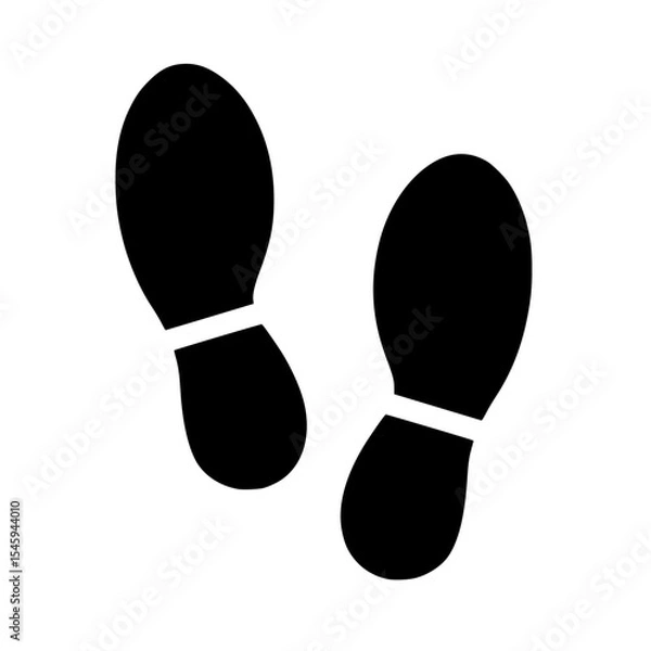 Fototapeta Shoe footprints icon. shoe footprints isolated on transparent background, shoe footprints vector illustration