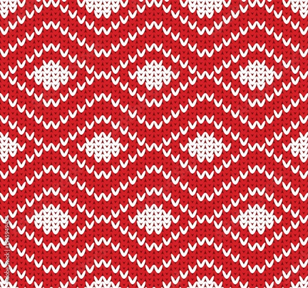 Obraz Abstract stripe knit geometric texture seamless pattern