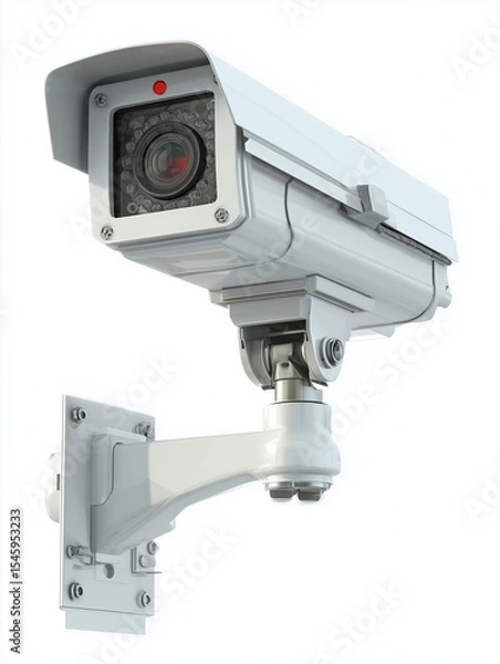 Fototapeta security camera isolated on white
