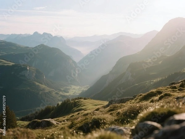 Obraz Sunrise Over Mountain Ridges