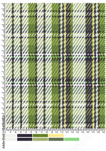 Fototapeta Check fabric textile pattern  texture for woven fabric