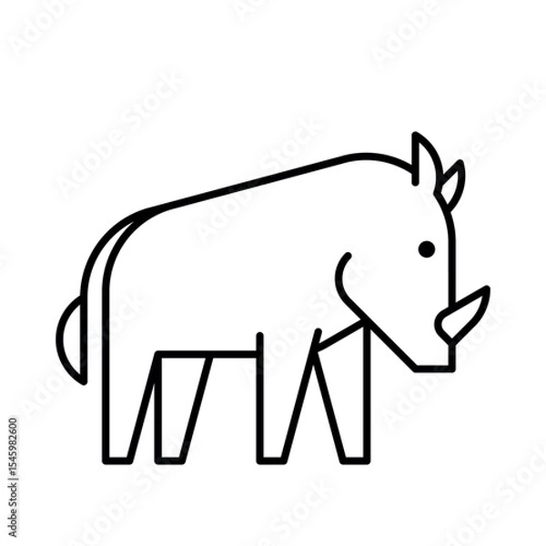 Fototapeta Warthog Logo. Icon design. Template elements
