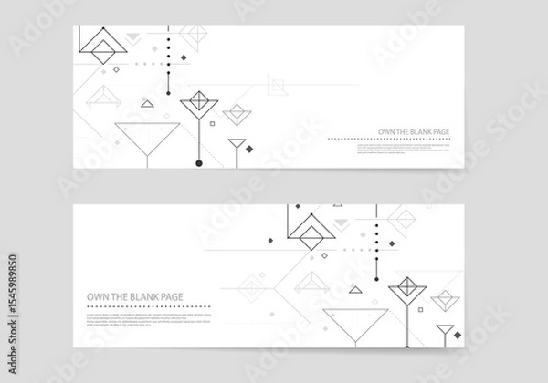 Fototapeta Geometry graphic illustration. Vector background. Connect shapes