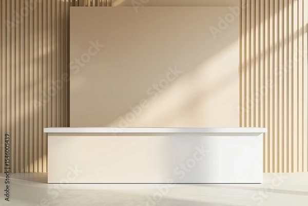 Fototapeta Sharp Image of Exhibition Table Stand Mockup