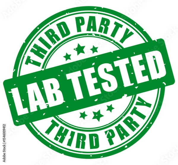 Obraz Third party lab tested vector stamp
