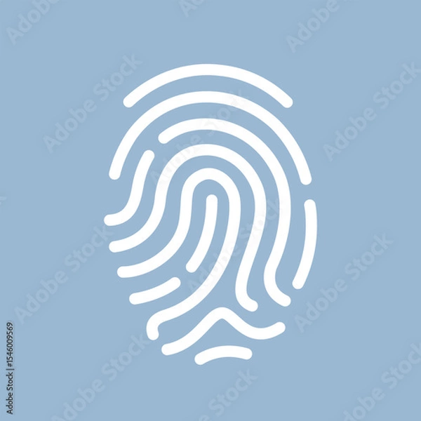 Obraz Fingerprint vector line icon