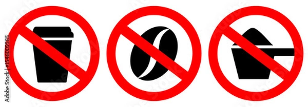 Obraz No coffee vector sign