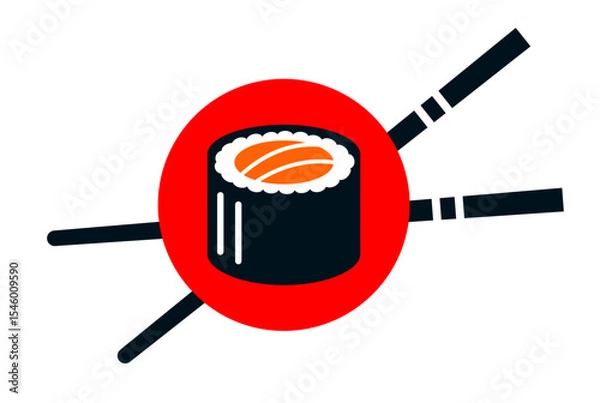 Obraz Sushi food vector icon