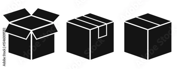 Obraz Parcel box vector icon