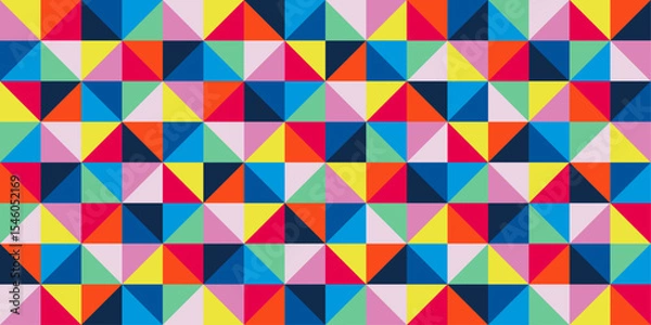 Fototapeta Vibrant geometric triangle pattern