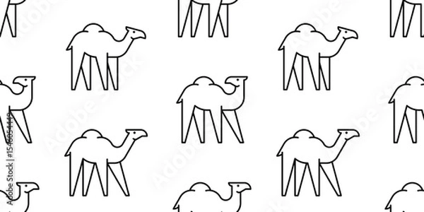 Obraz Seamless pattern with Camel logo. isolated on white background
