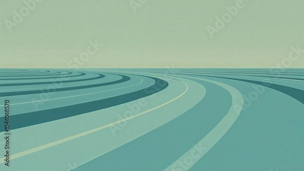 Fototapeta Retro Wavy Lines Background – 70s Vintage Abstract Design in Warm and Cool Tones , curve , background , wallpaper , image , abstract background	