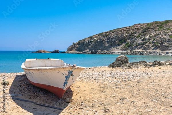Obraz The tropical and scenic nudist beach of Sarakiniko on Gavdos island, Greece.