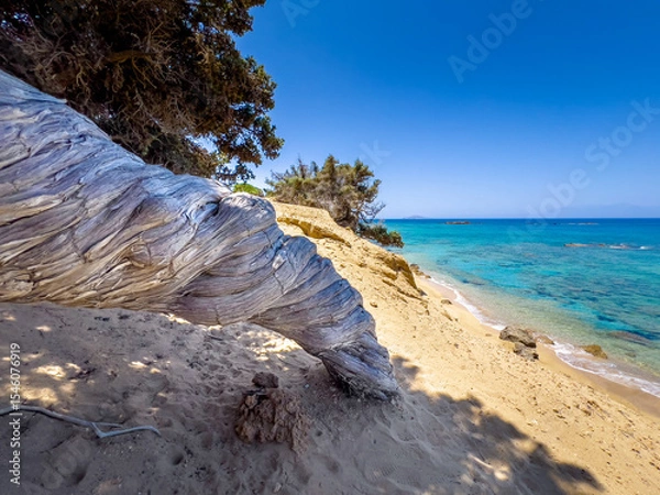 Obraz The tropical and scenic nudist beach of Sarakiniko on Gavdos island, Greece.