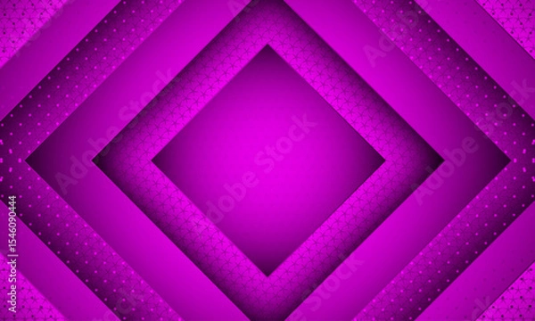 Obraz Abstract background with square shapes and pattern | Modern creative elegant background template for banner, flyer, card, presentation, corporate, decoration, greeting, packaging, with magenta color