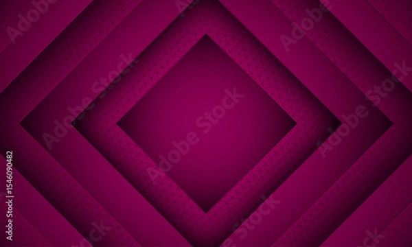 Obraz Abstract background with square shapes and pattern | Modern creative elegant background template for banner, flyer, card, presentation, corporate, decoration, greeting, packaging, with carmine color