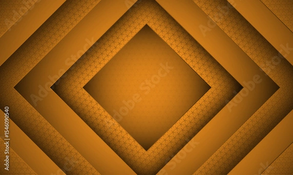 Obraz Abstract background with square shapes and pattern | Modern creative elegant background template for banner, flyer, card, presentation, corporate, decoration, greeting, packaging, with orange color