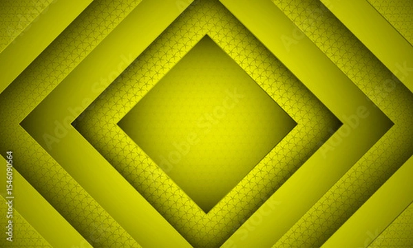 Obraz Abstract background with square shapes and pattern | Modern creative elegant background template for banner, flyer, card, presentation, corporate, decoration, greeting, packaging, with yellow color